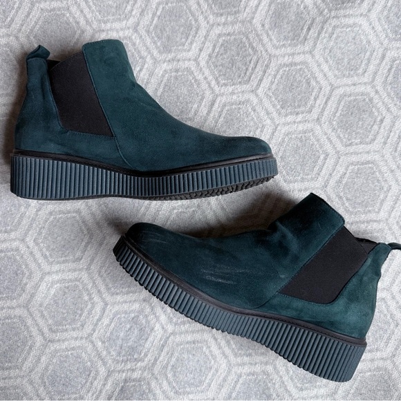 Mephisto Emie Chelsea Bootie Dark Teal Suede Pull Tab Sz 7.5 - Picture 4 of 12